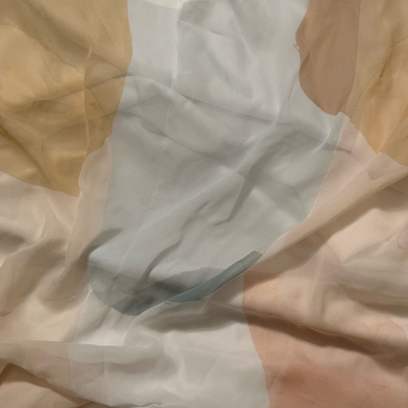 C est 1946 Sheer Lined Pastel Multi Color Long Gown Maxi Dress 55” - Picture 14 of 15